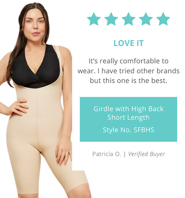 Girdle with High Back Short Length - Style No. SFBHS